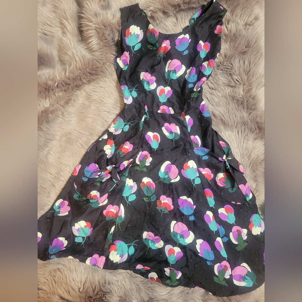 Anthropologie Silk Print Dress